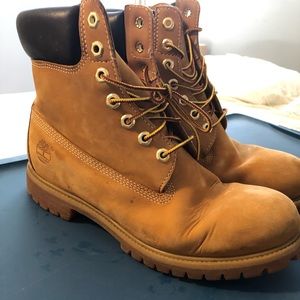 Timberland 6 inch waterproof boots. Size 10.5. Wheat Nubuck.